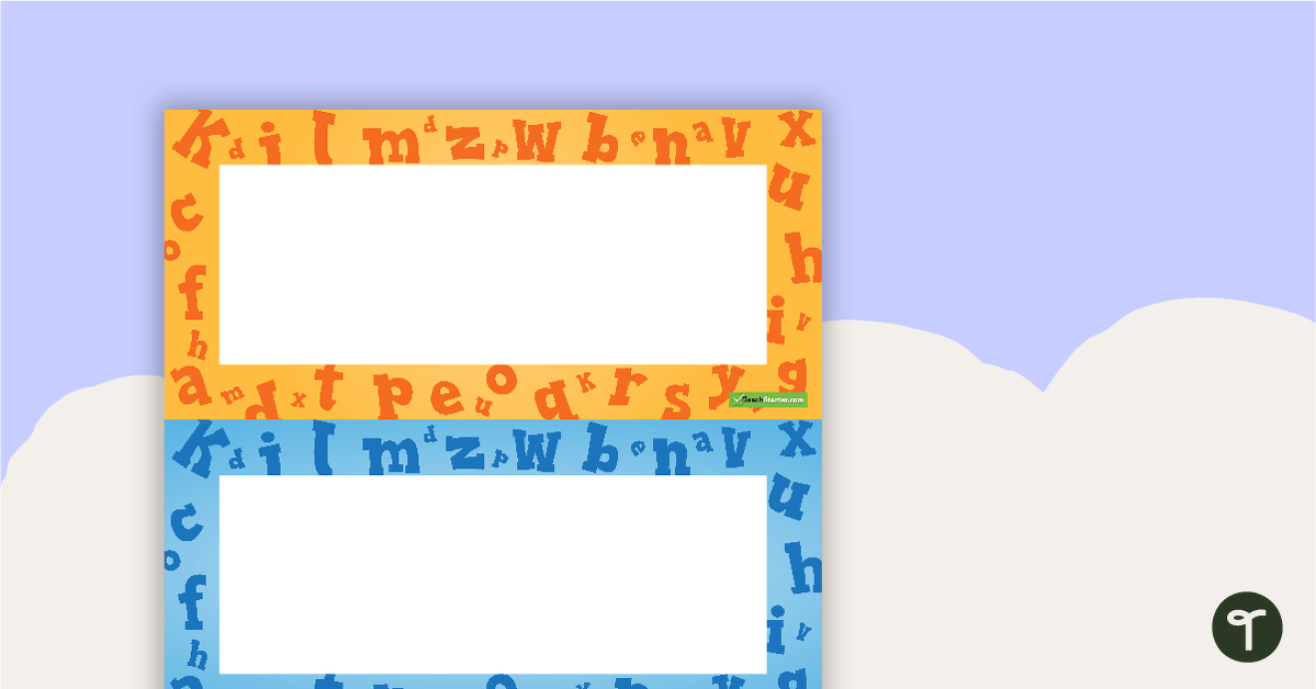 Letters Word Wall Template teaching resource