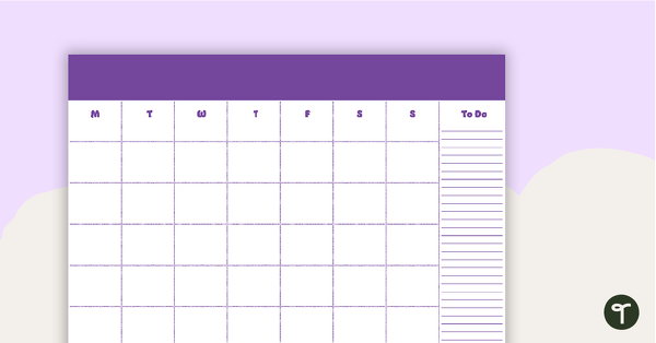 Go to Plain Purple - Monthly Overview teaching resource
