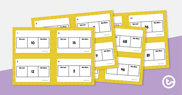 Preview image for One More, One Less Task Cards - teaching resource