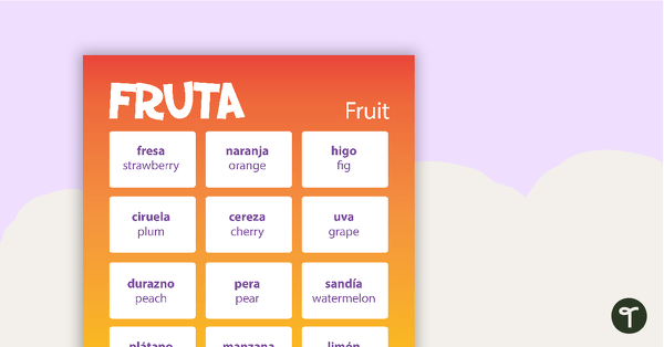 Go to Fruit - Spanish Language Poster teaching resource