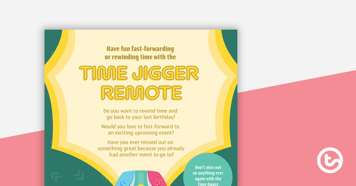 Time Jigger Remote – Worksheet teaching resource