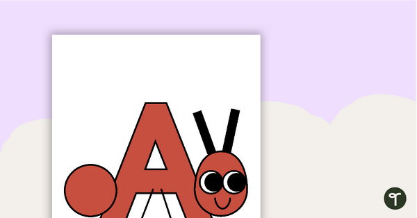 Letter Craft Activity - 'A' is For Ant teaching resource