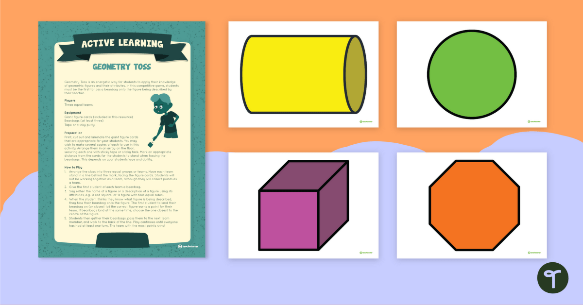 Geometry Toss - Active Learning Game teaching resource