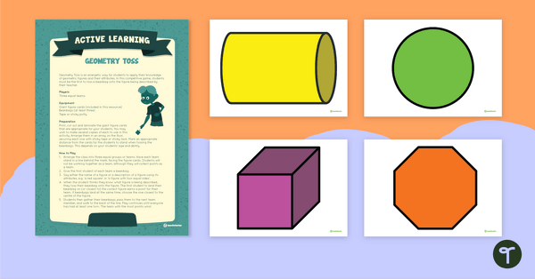 Geometry Toss - Active Learning Game teaching resource