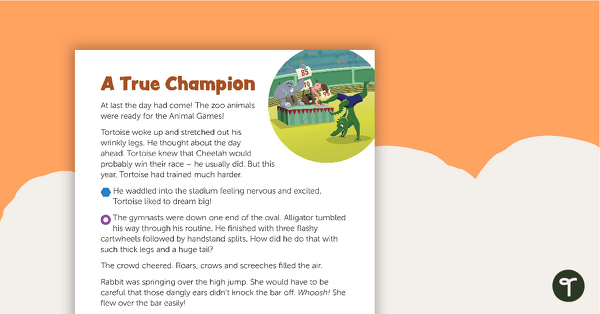 Go to A True Champion – Worksheet teaching resource