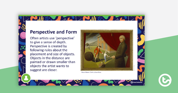Visual Arts Elements Shape and Form PowerPoint - Middle Years teaching resource