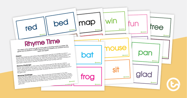 Go to Rhyme Time - Match-Up Activity teaching resource