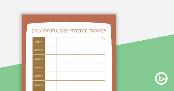 Mindfulness Activity Tracker - 11 Weeks teaching resource