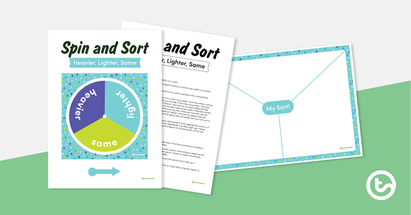 Preview image for Spin and Sort – Heavier, Lighter, Same - teaching resource