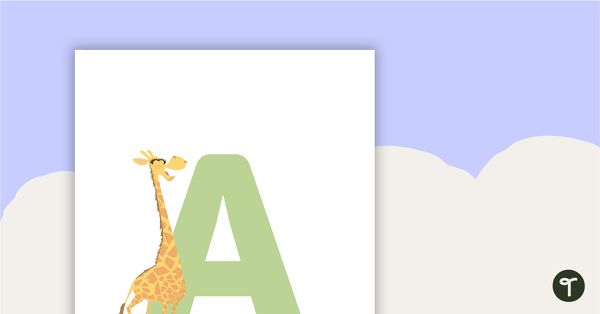 Giraffes - Letter, Number, and Punctuation Set teaching resource