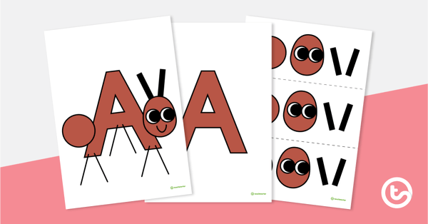 Letter Craft Activity - 'A' is For Ant teaching resource