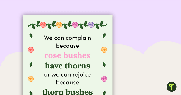 Go to Abraham Lincoln Quote Poster - Roses teaching resource