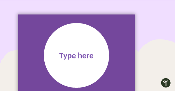 Go to Plain Purple - Word Wall Template teaching resource