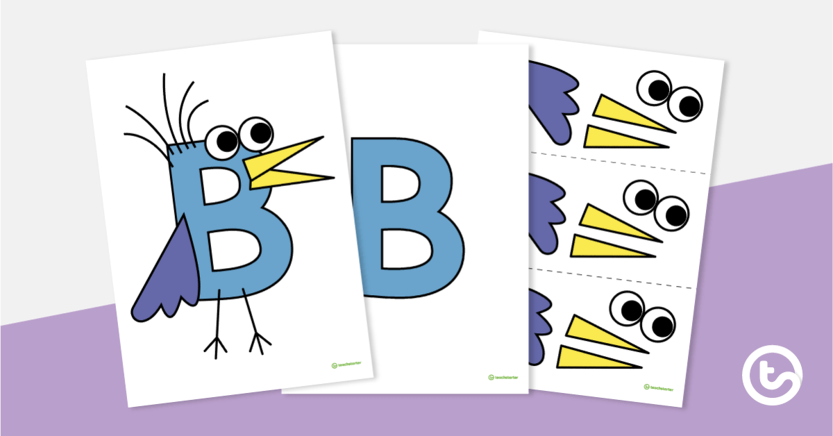 Letter Craft Activity - 'B' is For Bluebird teaching resource