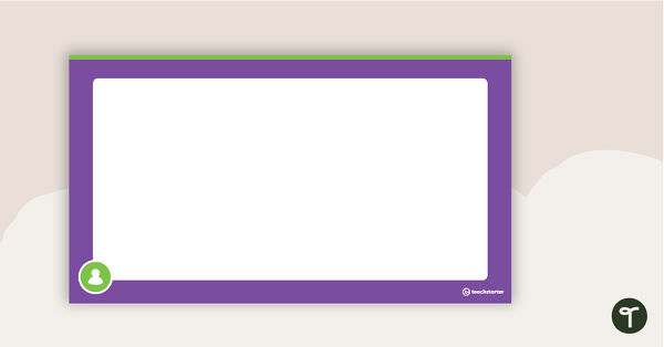 Plain Purple - PowerPoint Template teaching resource