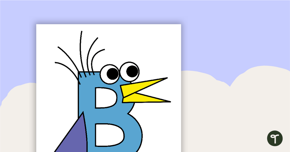 Letter Craft Activity - 'B' is For Bluebird teaching resource