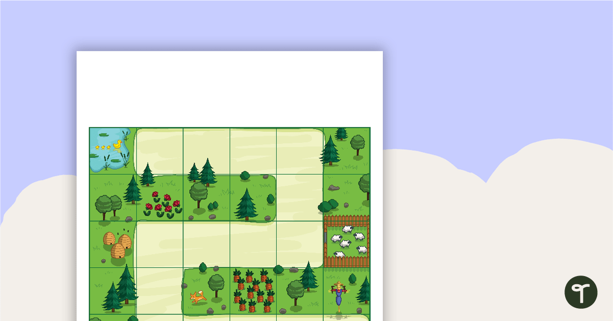 Preview image for Garden Pathway Coding Robot Mat - teaching resource