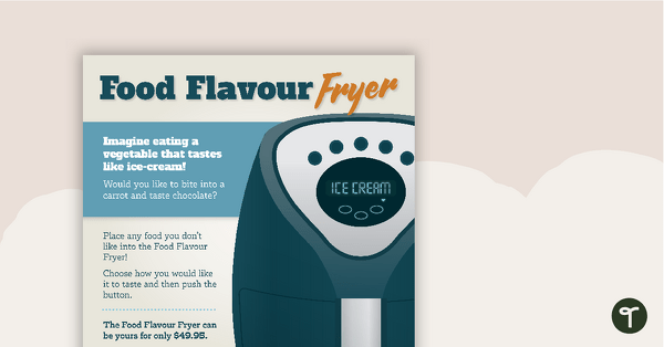 Go to Food Flavour Fryer – Worksheet teaching resource