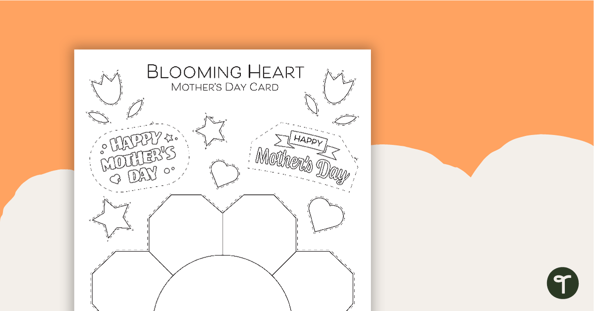 Blooming Heart Mother's Day Card teaching resource