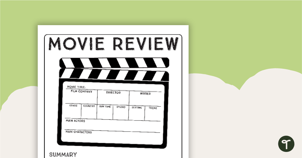 Go to Movie Review Worksheet teaching resource
