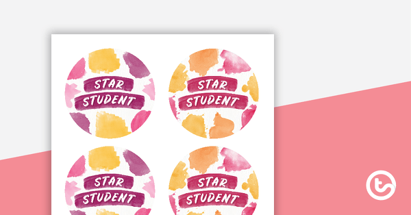 Go to Vibrant Watercolour - Star Student Badges teaching resource