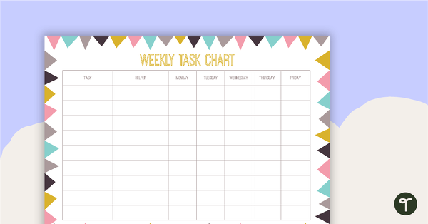 Go to Pastel Flags - Weekly Task Chart teaching resource