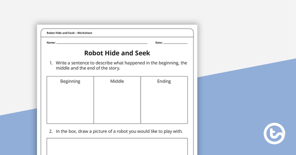 Robot Hide and Seek – Worksheet teaching resource