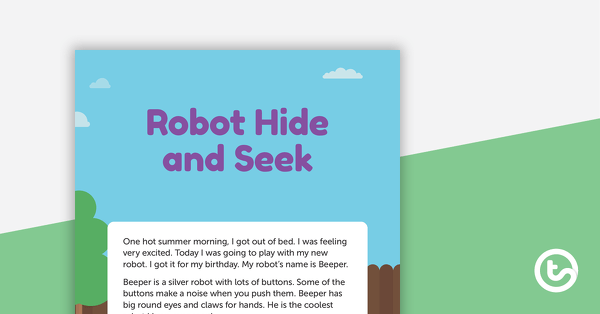 Robot Hide and Seek – Worksheet teaching resource