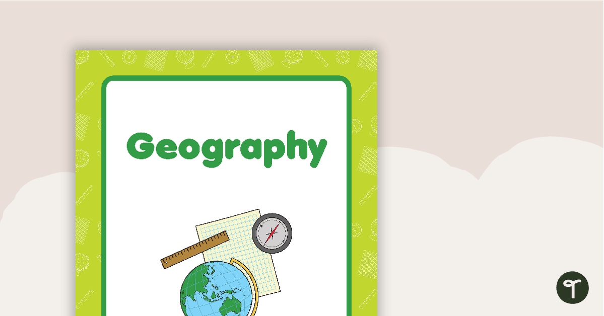 Geography Book Cover - Version 2 teaching resource