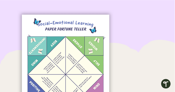 Social-Emotional Learning Paper Fortune Teller undefined