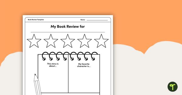 Preview image for Pencil-Themed Book Review Template and Poster - teaching resource