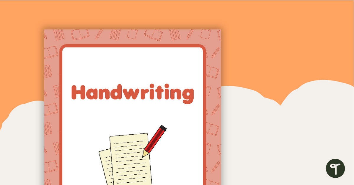 Handwriting Book Cover - Version 2 teaching resource
