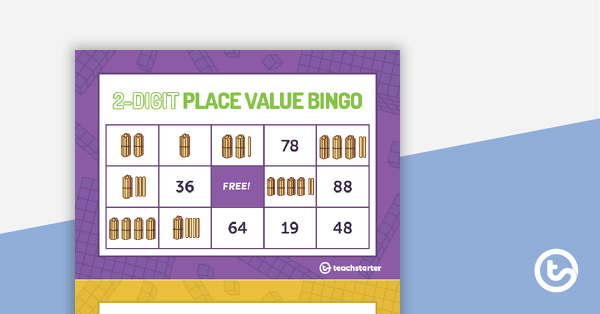 Go to Two-Digit Place Value Bingo Game (Digits and Pop Sticks) teaching resource
