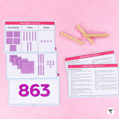 Number Talks - Place Value Task Cards teaching-resource