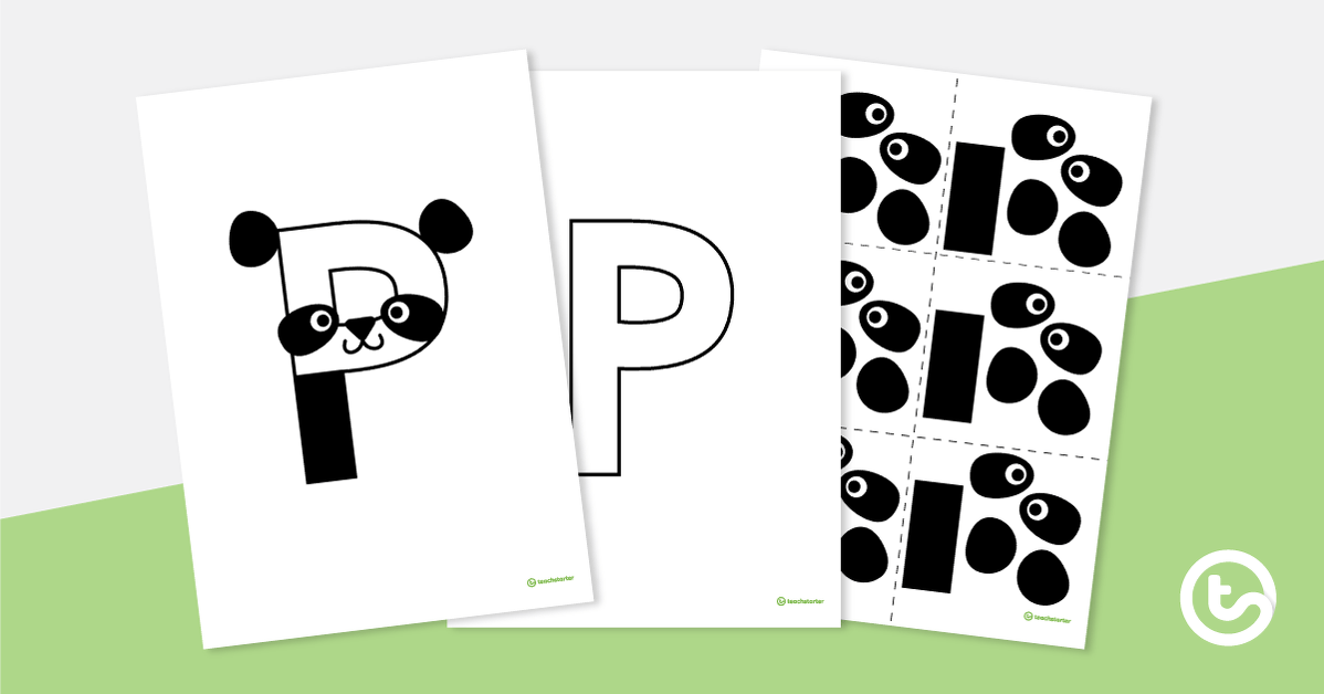 Letter Craft Activity - 'P' is For Panda teaching resource