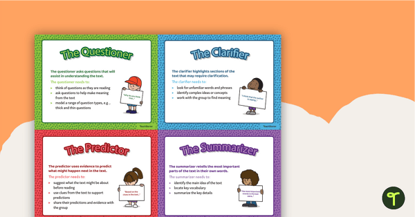 Reciprocal Teaching - Role Cards teaching resource