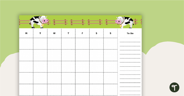 Farm Yard - Monthly Overview teaching resource