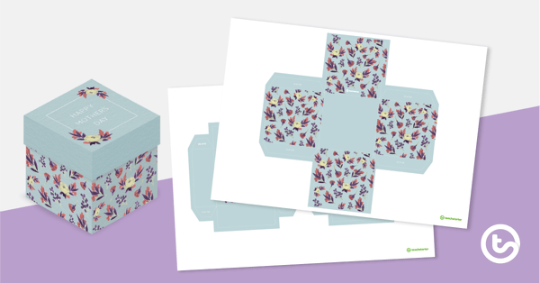 Preview image for Mother's Day Mini Gift Box (Square with Lid) - teaching resource