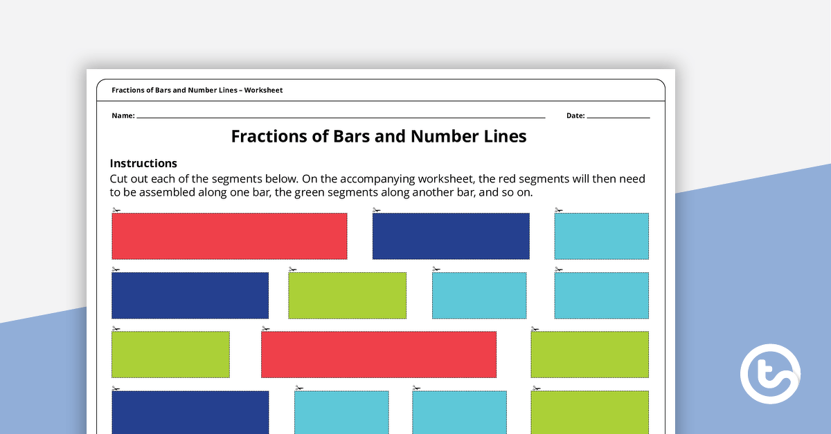 Fractions of Bars and Number Lines teaching resource