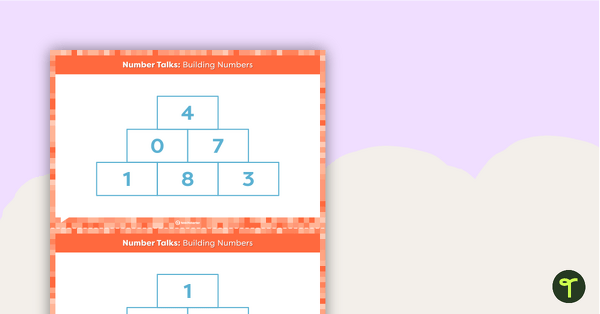 Preview image for Number Talks - Building Numbers Task Cards - teaching resource