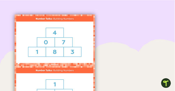 Go to Number Talks - Building Numbers Task Cards teaching resource