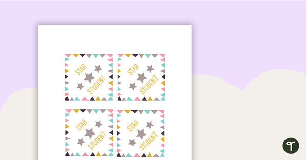 Preview image for Pastel Flags - Star Student Badges - teaching resource