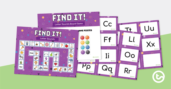 FIND IT! Letter Sounds Board Game teaching resource