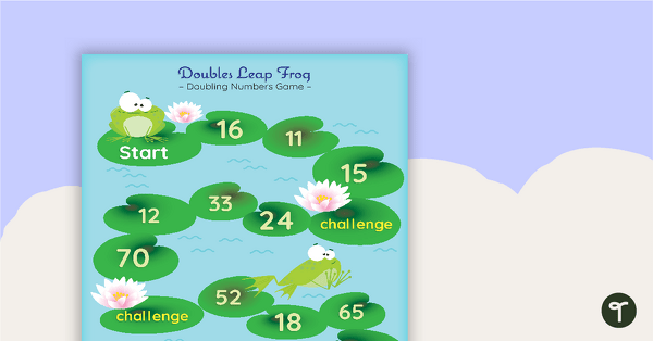 Doubles Leap Frog - Doubling Numbers Game teaching resource