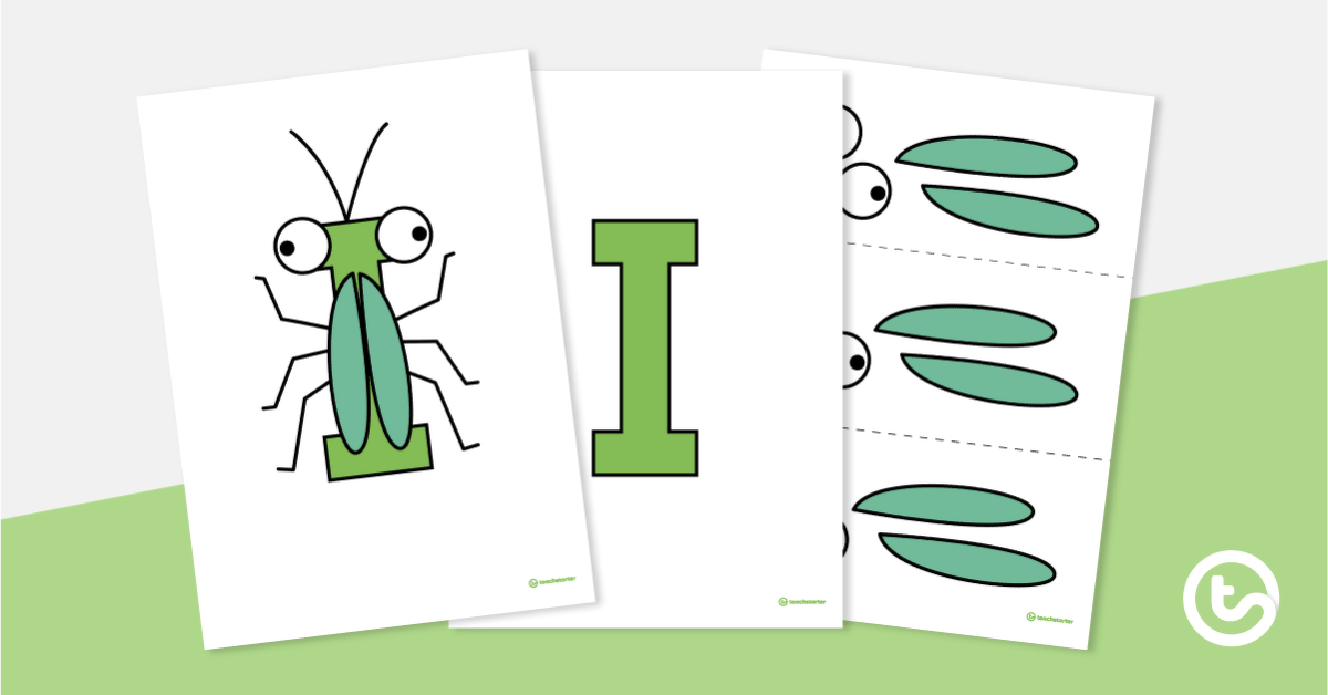 Letter Craft Activity - 'I' is For Insect (Version 1) teaching resource