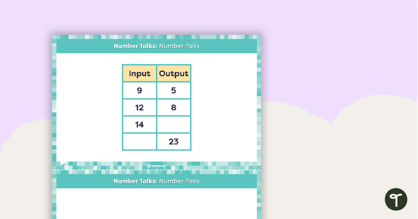 Image of Number Talks - Number Pairs Task Cards