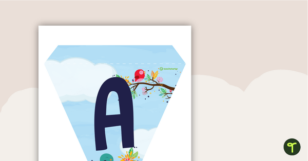 Go to Friends of a Feather - Letters and Number Bunting teaching resource