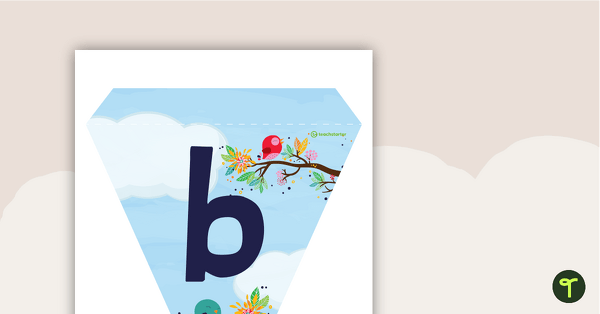 Friends of a Feather - Letters and Number Bunting teaching resource