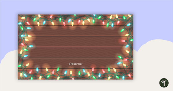 Preview image for Digital Learning Background – Holiday Lights - teaching resource
