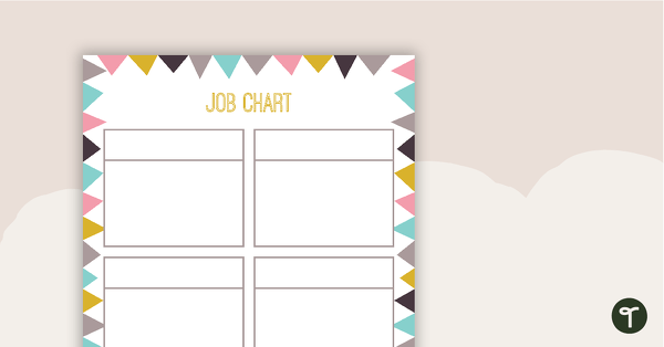 Pastel Flags - Job Chart teaching resource